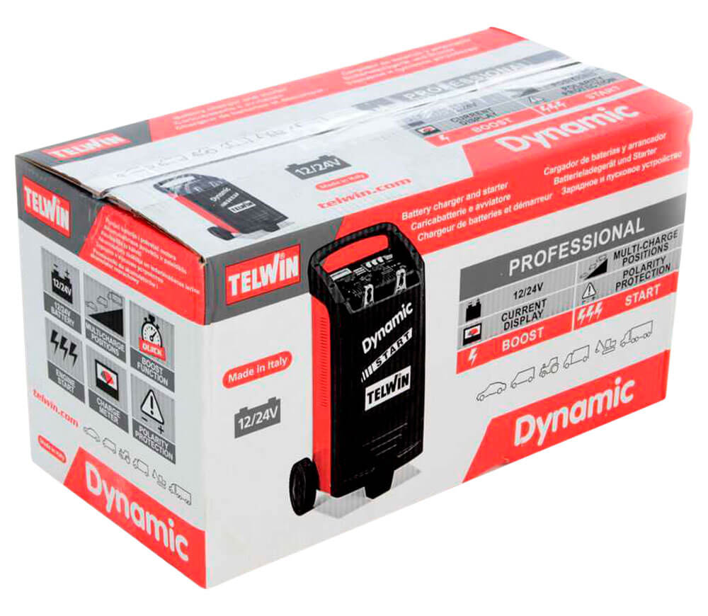 Încărcător acumulator auto + dispozitiv pornire TELWIN DYNAMIC 320 300A 12-24V photo 4