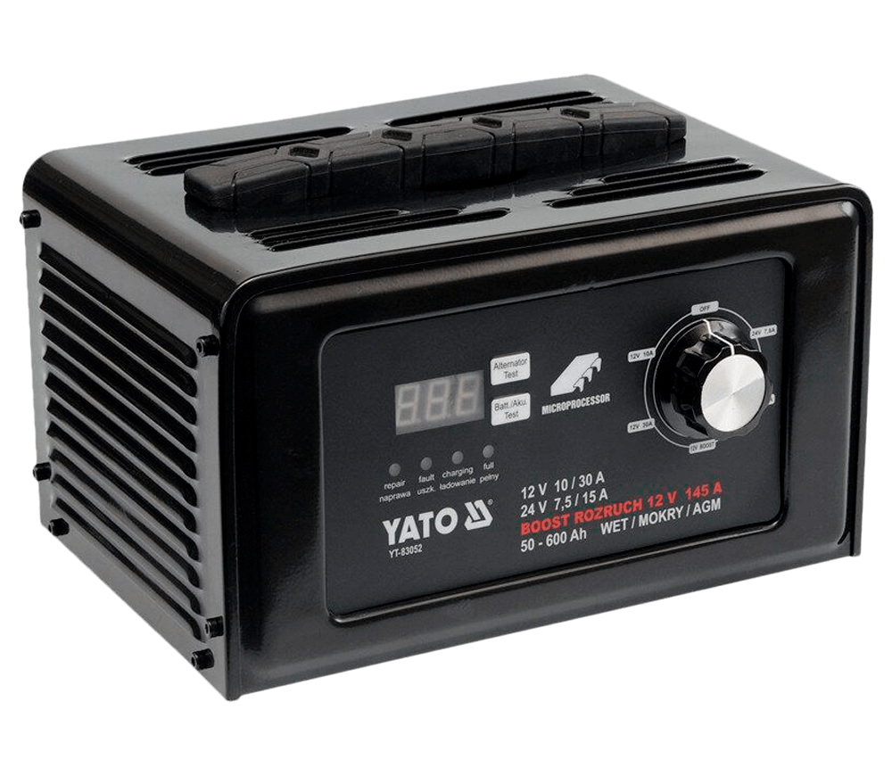 Пуско-зарядное устройство для аккумуляторов YATO YT83052 30A 12-24В photo