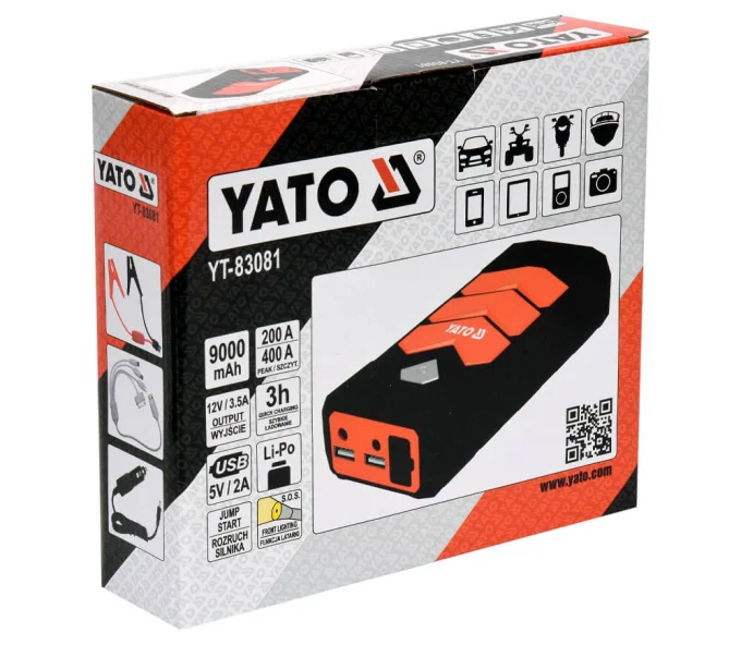 Пусковое устройство YATO YT83081 400A 5-12В-9