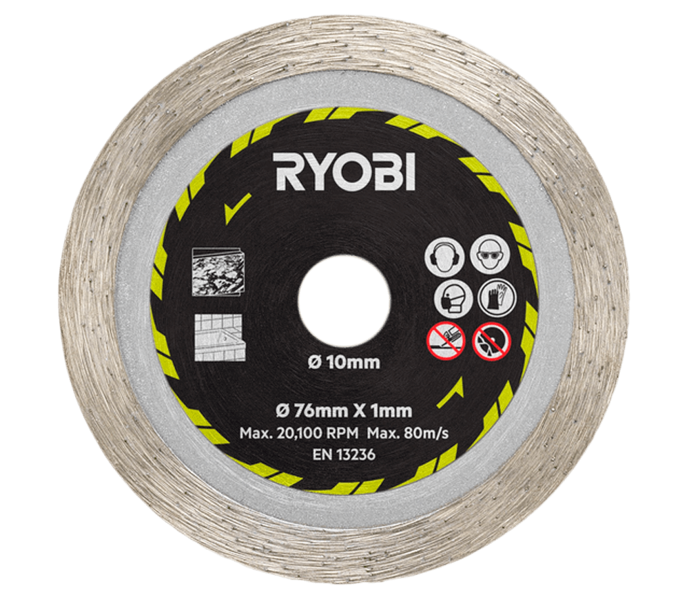 Набор из 3 отрезных дисков RYOBI RAKCOT03 (5132005055) 76мм металл/камень/пластик photo 1