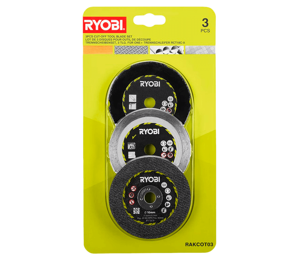 Набор из 3 отрезных дисков RYOBI RAKCOT03 (5132005055) 76мм металл/камень/пластик photo