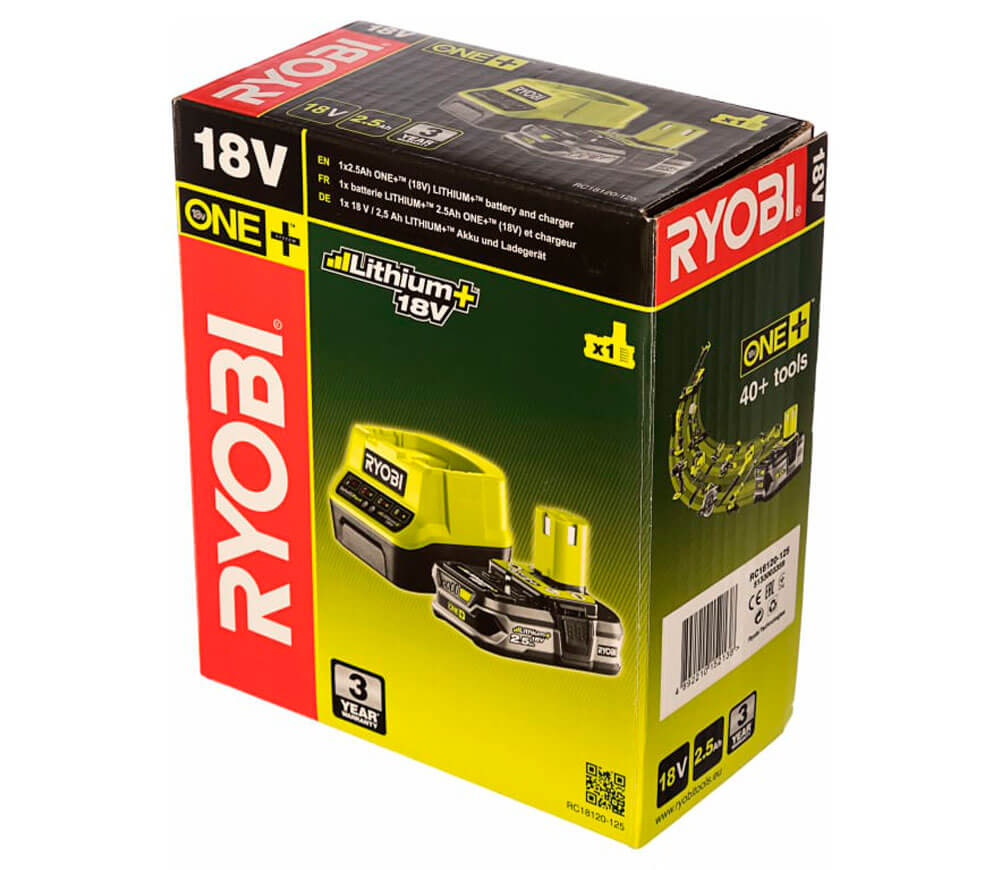 Набор аккумулятора и задное устройство RYOBI RC18120-125 (5133003359) 18В 2.5Ач photo 4