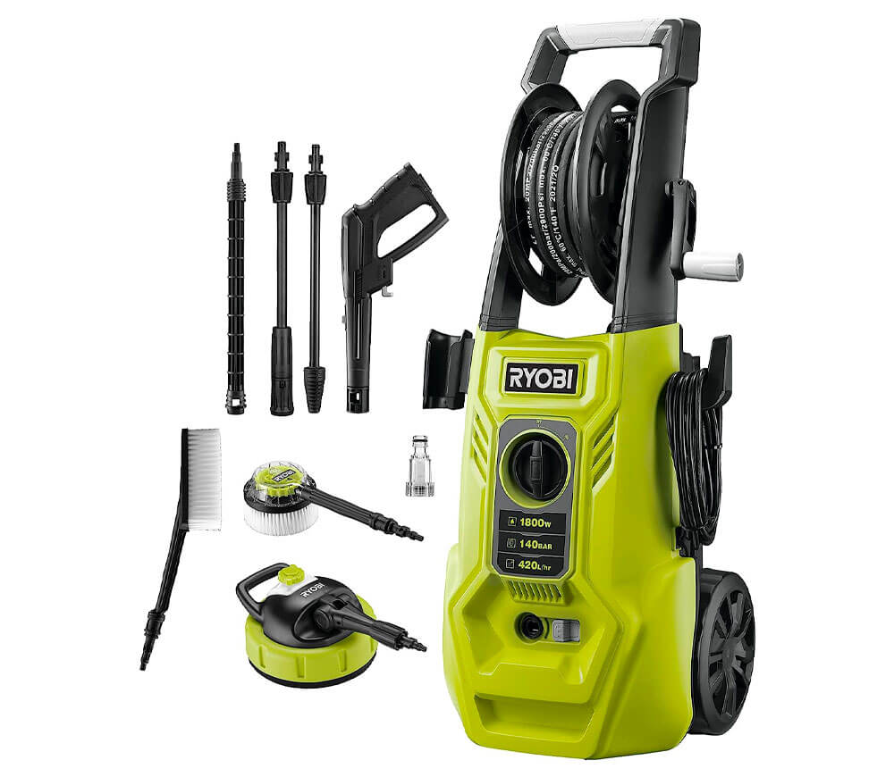 Aparat de spălat cu presiune RYOBI RY140PWA-P (5133005423) 1800w 140bar 420l/h photo 0