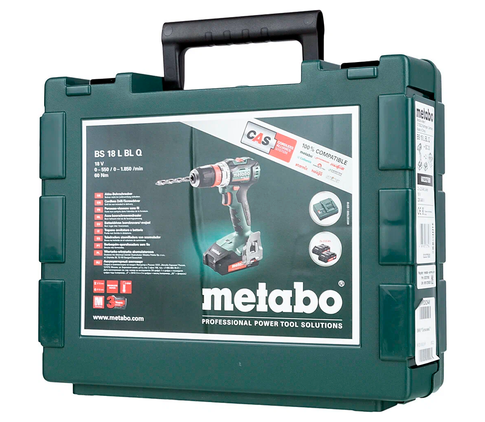 Шуруповерт аккумуляторный  METABO BS 18 L BL Q 18В 2Ач photo 8