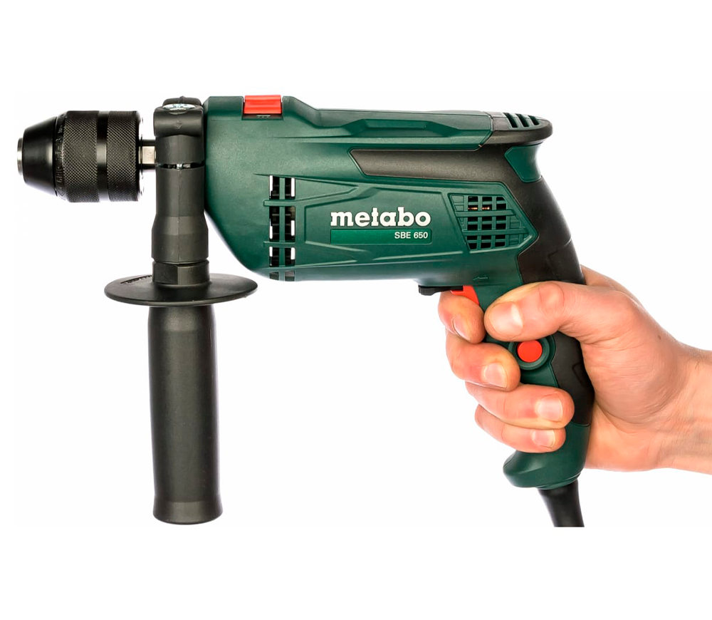 Mașină de găurit cu percuție METABO SBE 650 650w photo 0