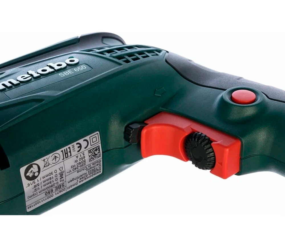 Mașină de găurit cu percuție METABO SBE 650 650w photo 1
