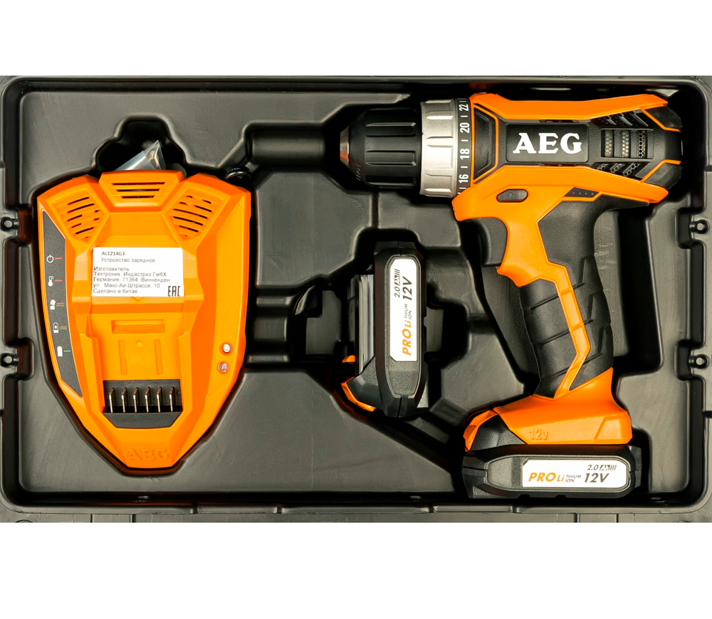 Шуруповерт аккумуляторный AEG BS12G3 Li-202C 12В 2Ач photo 3