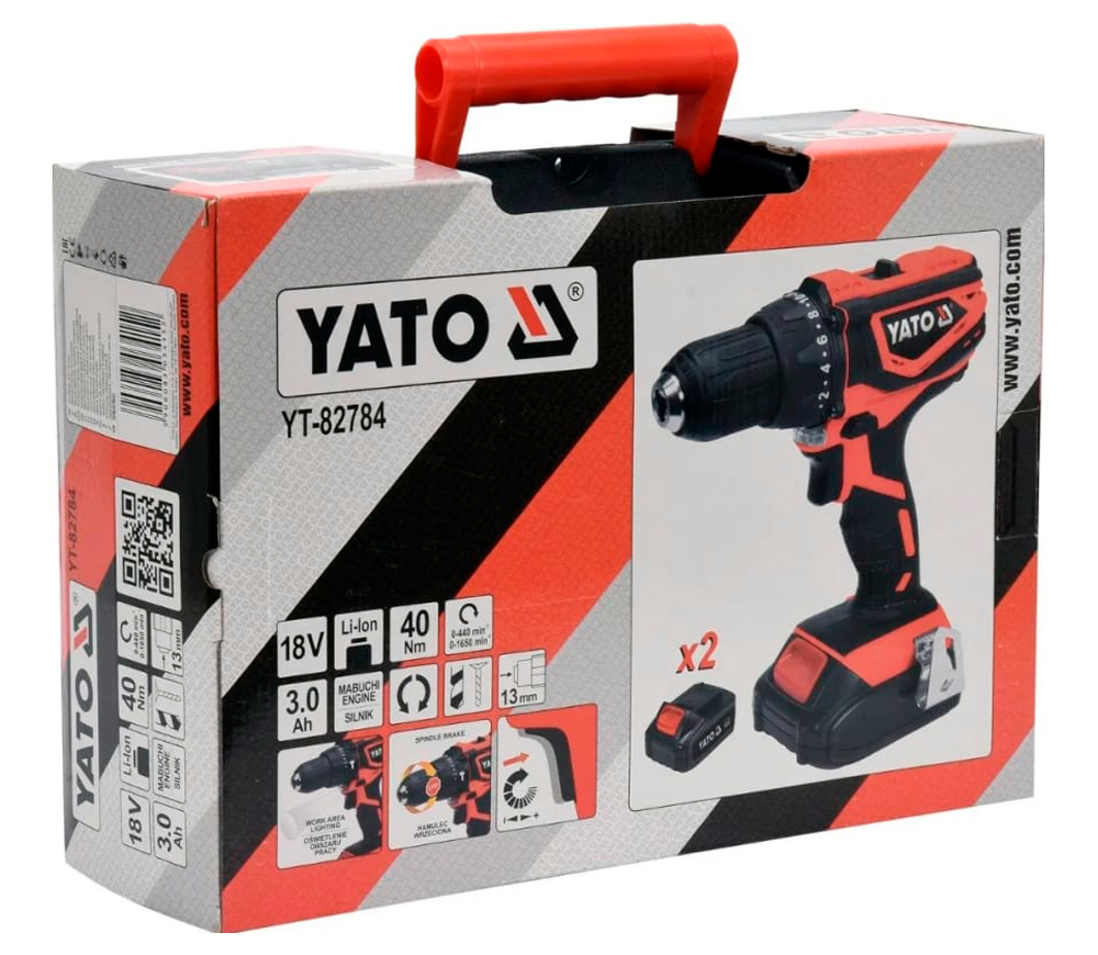 Шуруповерт аккумуляторный YATO YT82784 18В 3Ач photo 3