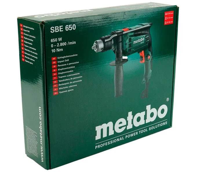 Дрель ударная METABO SBE 650 SSBF 650вт-8