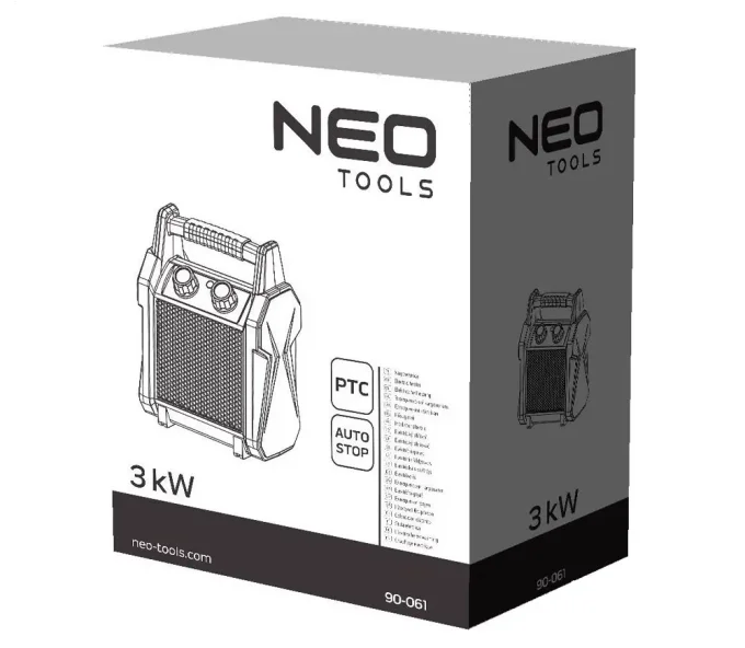 Тепловая пушка NEO TOOLS 90-061 3квт  210 000л/ч-5