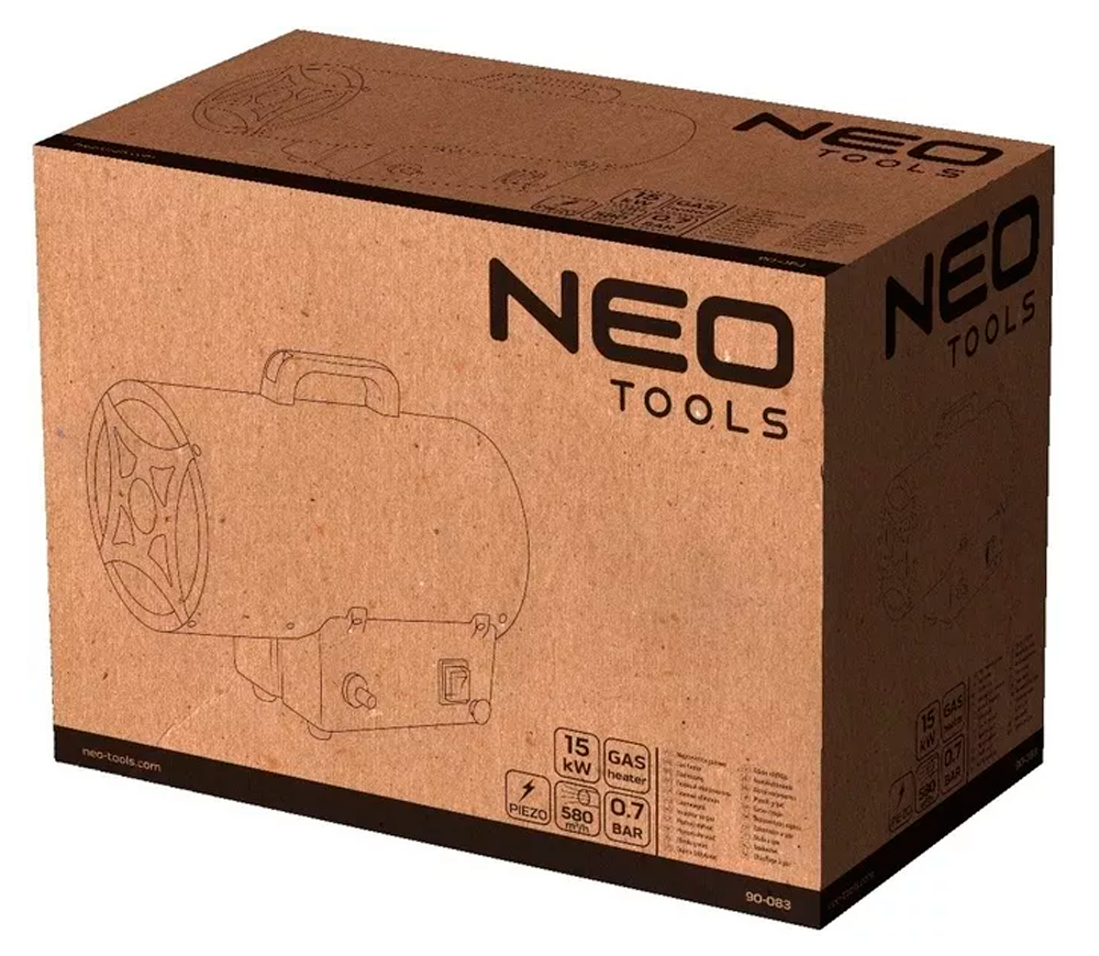 Aeroterma NEO TOOLS 90-083 15kw Propan/Butan 580 000l/h photo 5