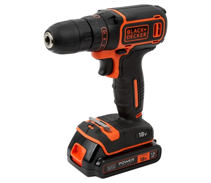 Mașină de înșurubat cu acumulator BLACK&DECKER BDCDC18KB 18V 1.5Ah-1