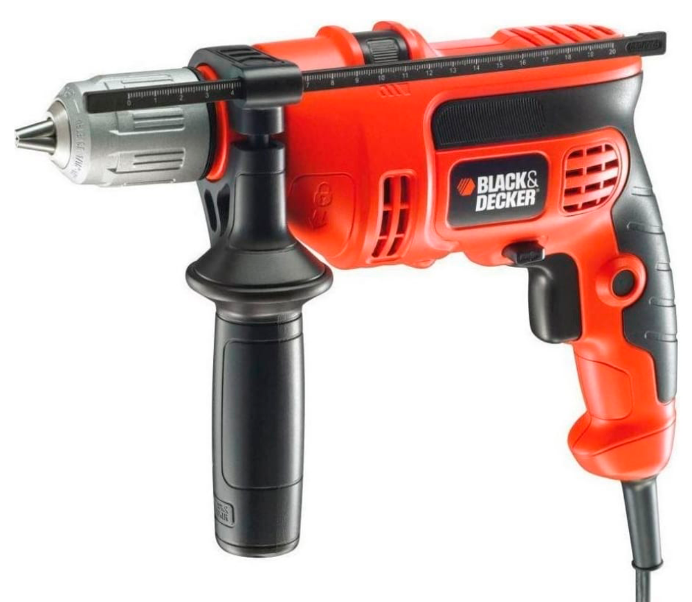 Mașină de găurit cu percuție BLACK&DECKER CD714CRESKA 710w photo