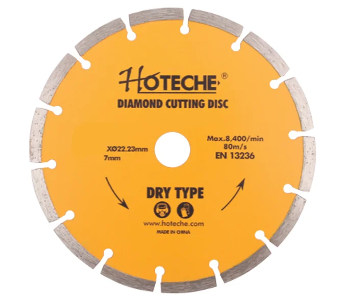 Disc de tăiat cu diamant HOTECHE 570206 230mm segmentat cărămidă/piatră/beton-1