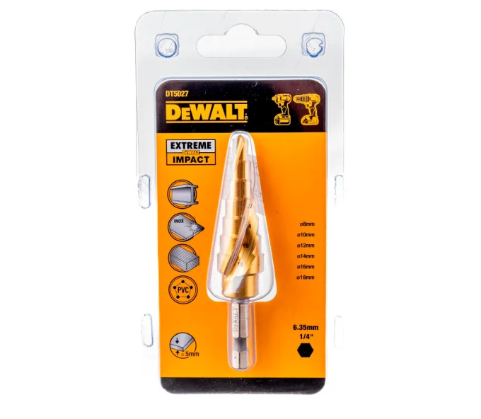 Burghiu în trepte DEWALT DT5027 6-18mm HSS-TIN-3