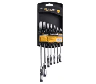 Set 7 chei combinate cu clichet și articulație HOTECHE 192504 8-19mm-1