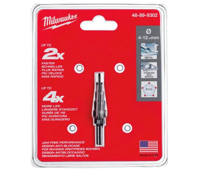 Сверло ступенчатое MILWAUKEE 48899302 4-12мм HSS-4