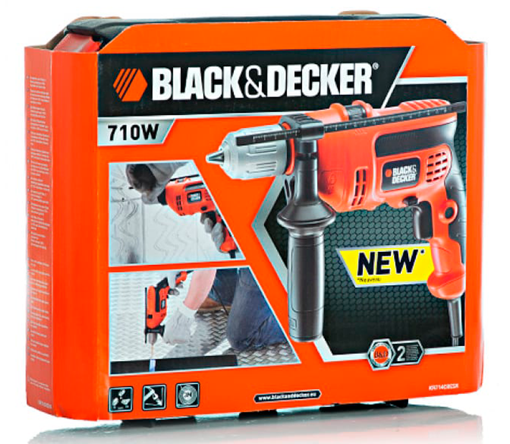 Mașină de găurit cu percutie BLACK&DECKER KR714CRESK 710w photo 3