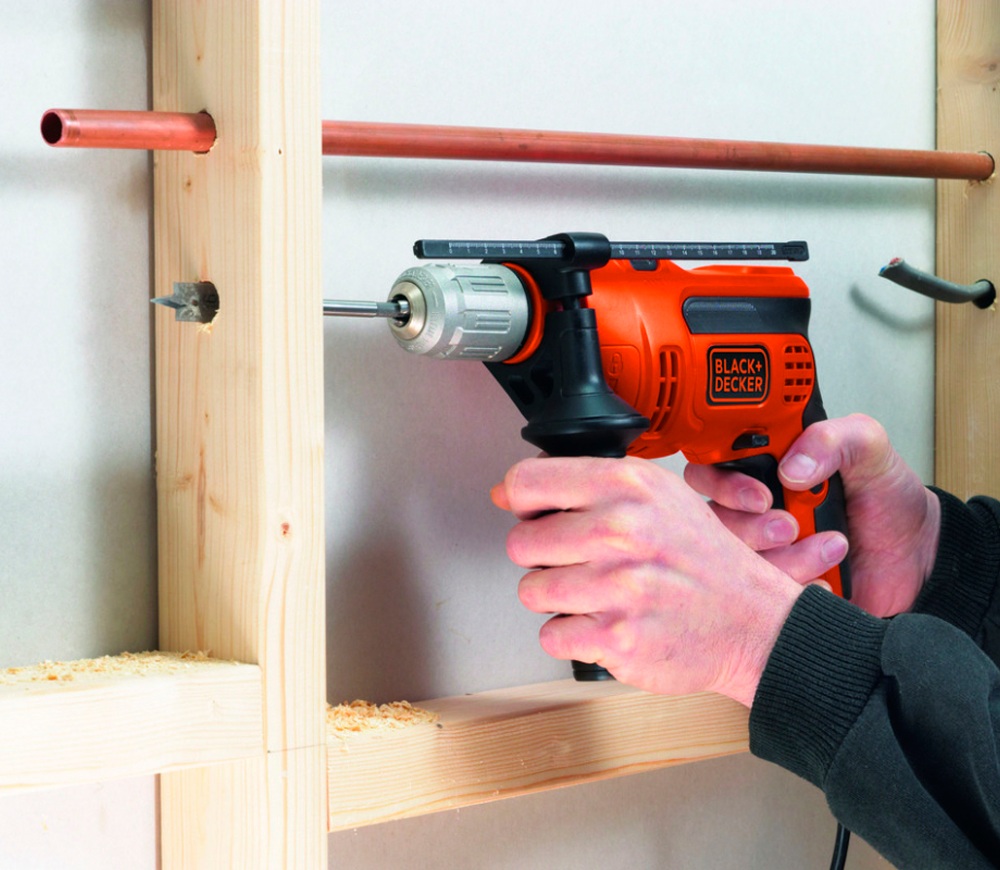 Mașină de găurit cu percuție BLACK&DECKER CD714CRESKA 710w photo 3