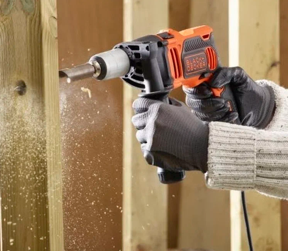 Mașină de găurit cu percutie BLACK&DECKER BEH850K 850w photo 3