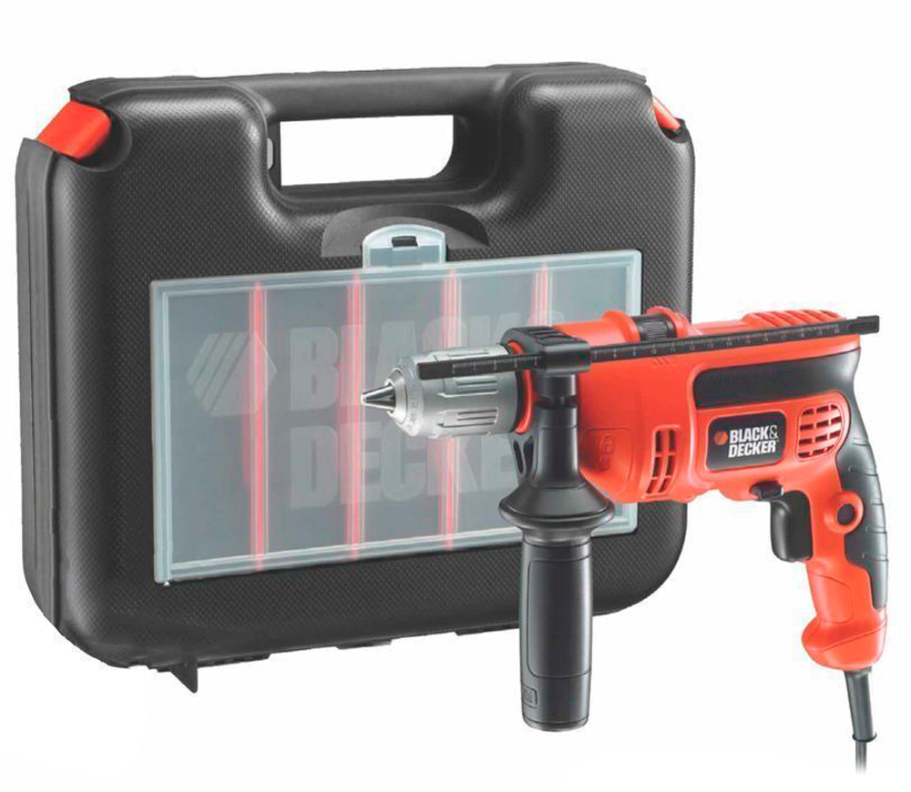 Mașină de găurit cu percuție BLACK&DECKER CD714CRESKA 710w photo 4