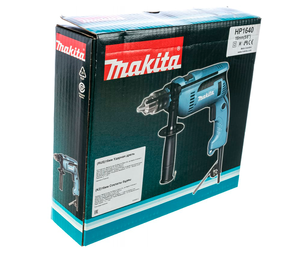 Дрель ударная MAKITA HP1640 680вт photo 4