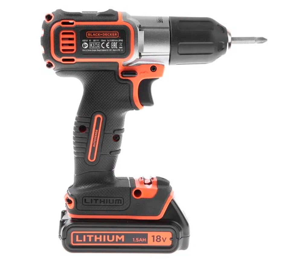 Шуруповерт аккумуляторный BLACK&DECKER ASD18KB 18В 1.5Ач photo 4