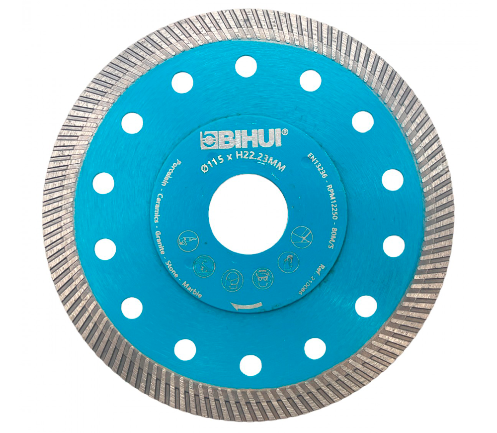 Алмазный отрезной диск BIHUI DCBN115 115мм турбо Керамика/Мрамор/Гранит photo