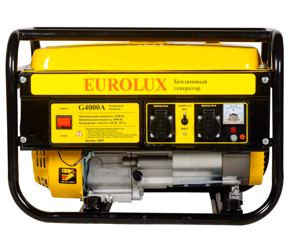 Электрогенератор Eurolux G4000A 64/1/38 3.3квт Бензин AVR photo 0