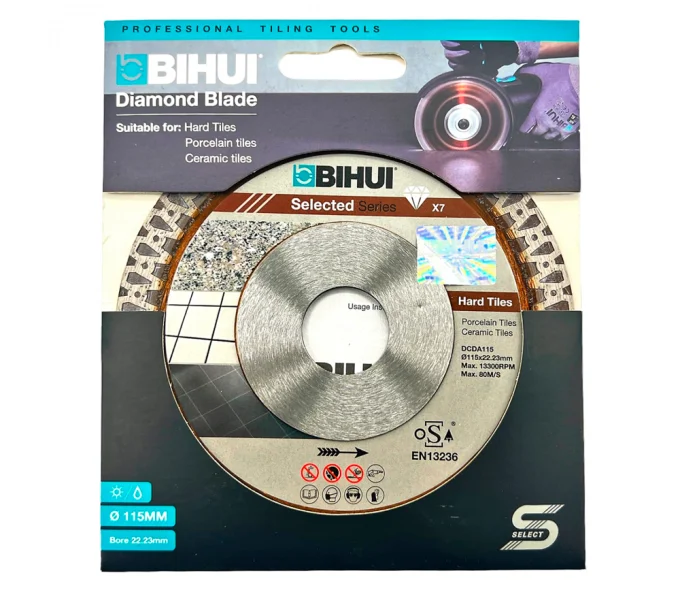 Disc de tăiat cu diamant BIHUI DCDA115 115mm turbo Cermică/Marmura/Granit-2