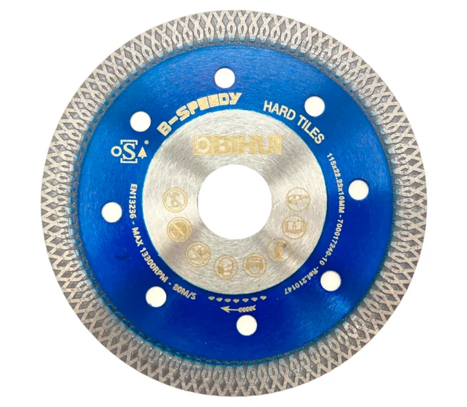 Disc de tăiat cu diamant BIHUI DCDM115 115mm turbo Cermică/Marmura/Granit-2
