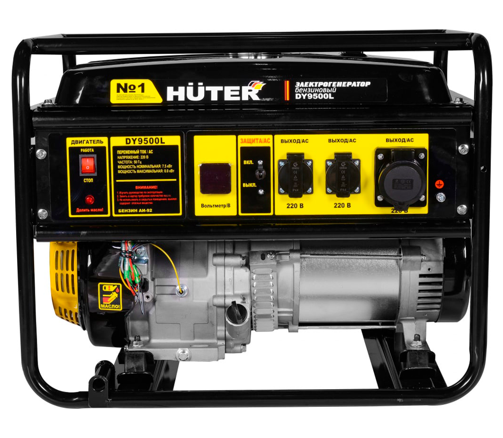 Электрогенератор HUTER DY9500L 64/1/39 8квт Бензин AVR photo 1
