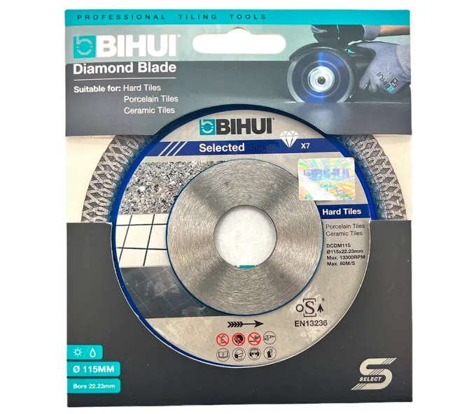 Disc de tăiat cu diamant BIHUI DCDM115 115mm turbo Cermică/Marmura/Granit-3