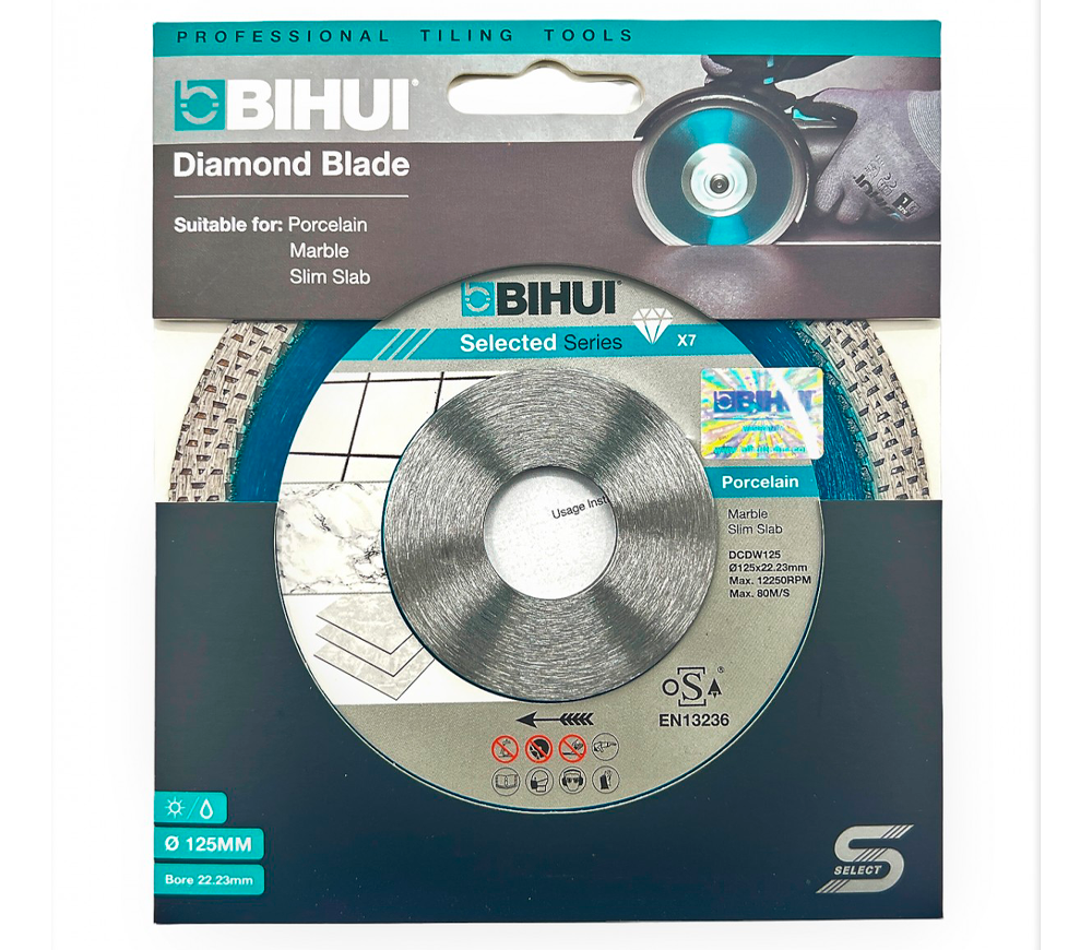 Disc de tăiat cu diamant BIHUI DCDW125 125mm  Cermică/Marmura/Granit photo 1