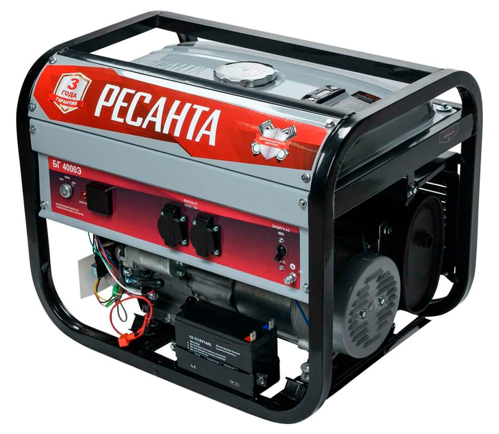 Generator electric RESANTA БГ 4000 Э 64/1/52 3.3kw Benzină AVR photo 0