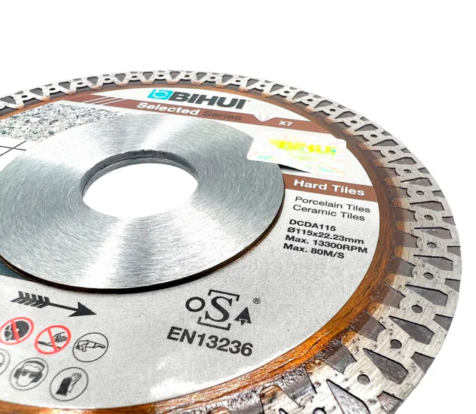 Disc de tăiat cu diamant BIHUI DCDA115 115mm turbo Cermică/Marmura/Granit-5
