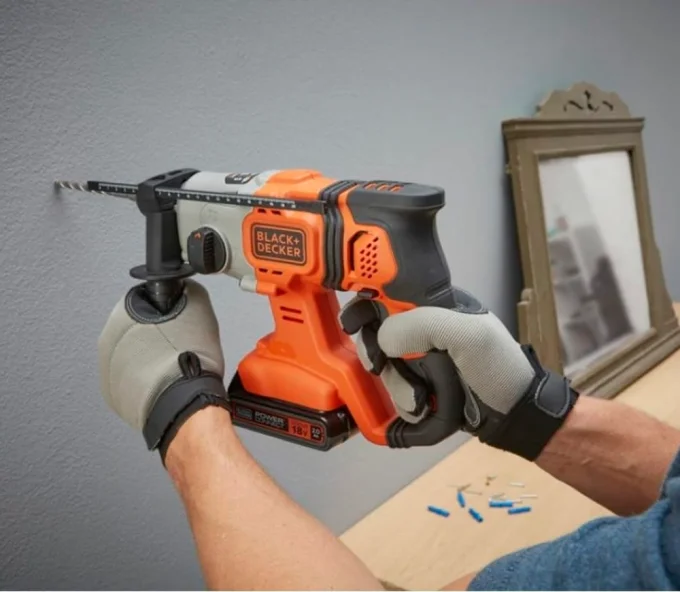 Перфоратор аккумуляторный BLACK&DECKER BCD900E2K 1.2Дж 18В 2.5Ач-5
