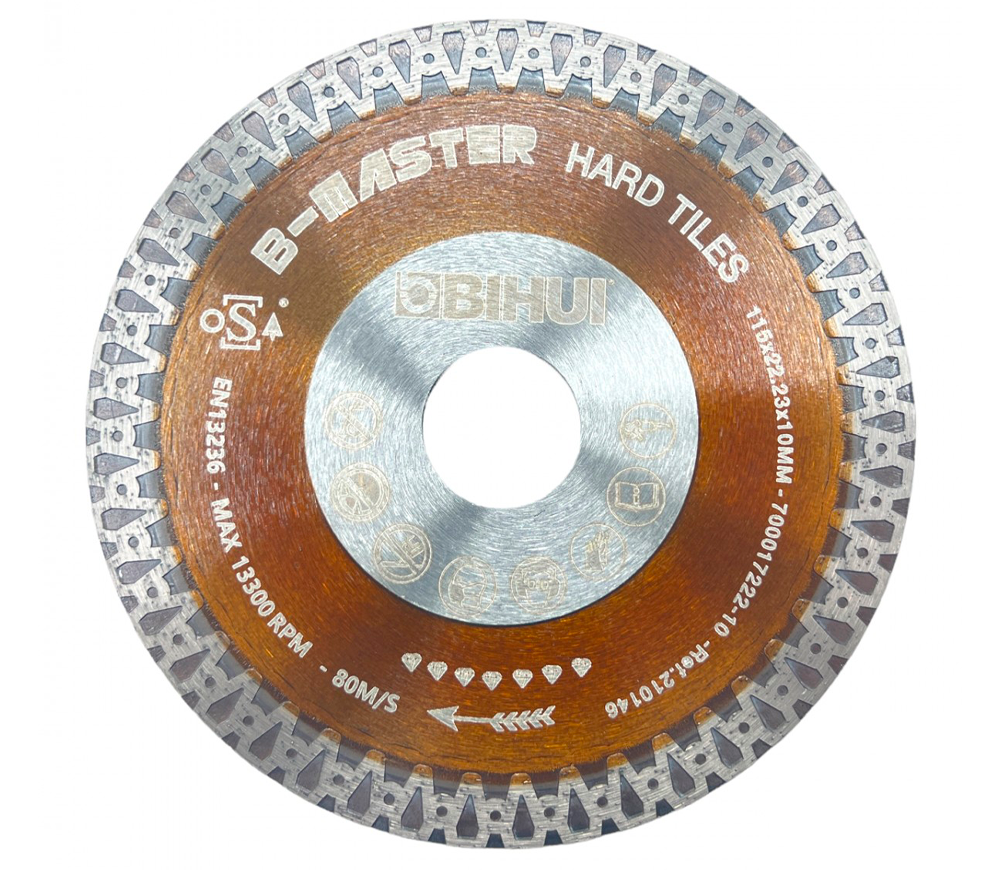 Disc de tăiat cu diamant BIHUI DCDA115 115mm turbo Cermică/Marmura/Granit photo 4