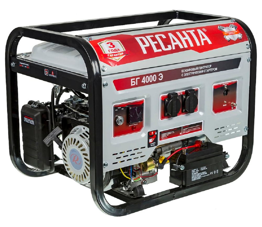 Generator electric RESANTA БГ 4000 Э 64/1/52 3.3kw Benzină AVR photo