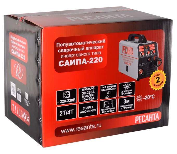 Сварочный аппарат RESANTA САИПА-220 220A-10