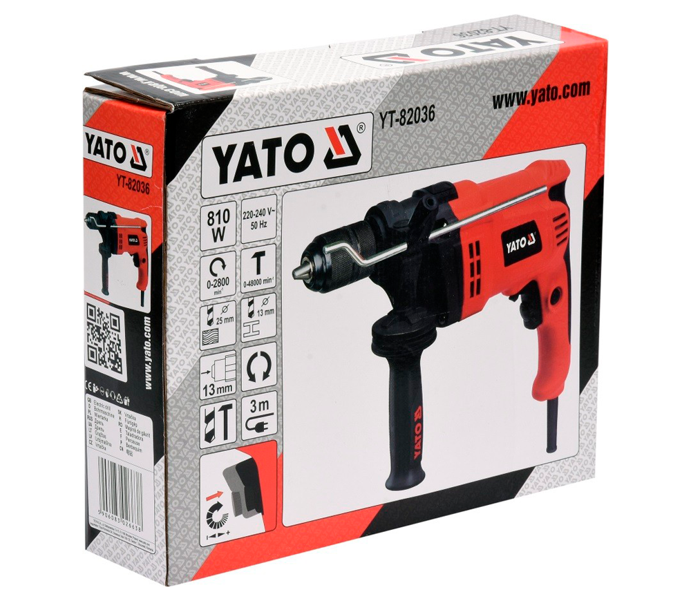 Mașină de găurit cu percutie YATO YT82036 810w photo 3