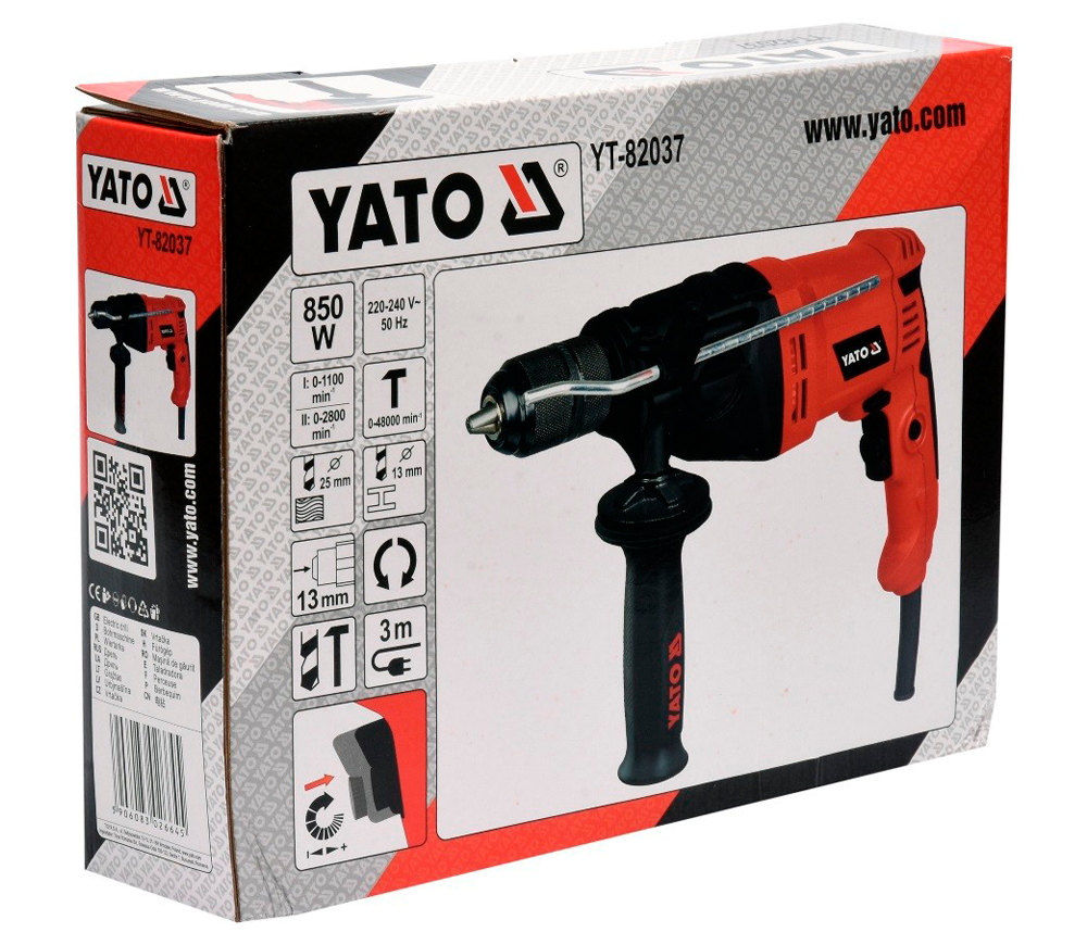 Mașină de găurit cu percutie YATO YT82037 850w photo 5