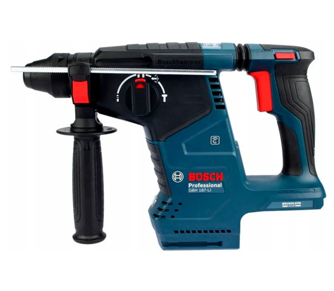 Перфоратор аккумуляторный (без аккумуляторов) BOSCH GBH 187-LI Professional 2.4Дж 18В-2