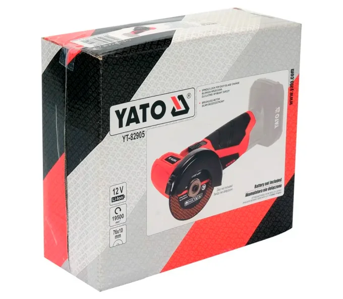 Угловая шлифмашина аккумуляторная (без аккумуляторов) YATO YT82905 76мм-5