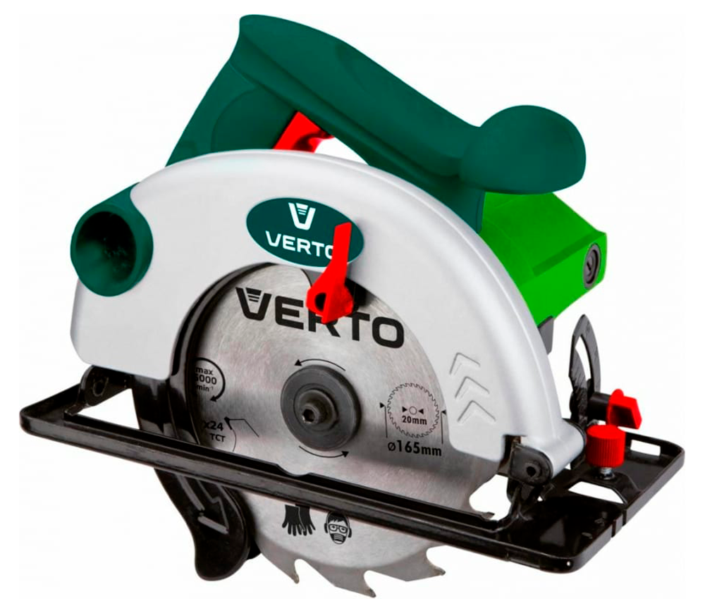 Дисковая пила Verto 52G682 1200вт 165мм photo