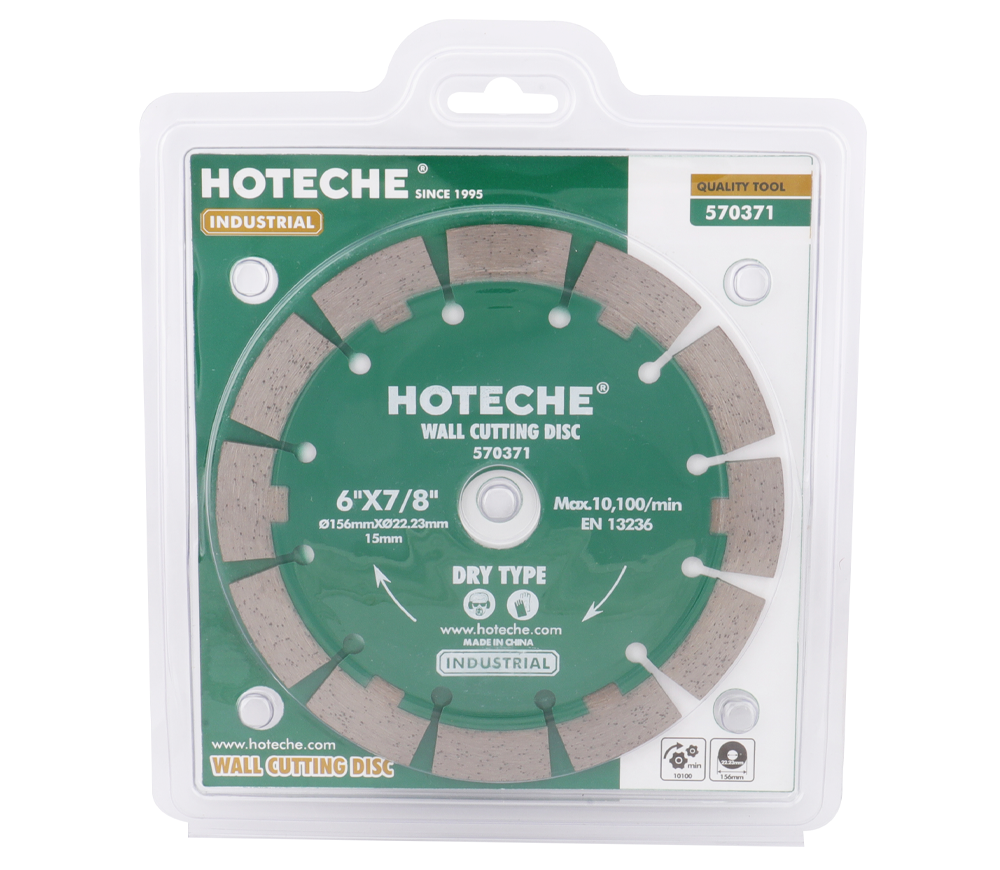 Алмазный отрезной диск HOTECHE 570371 156мм Сегментированный Камень photo 1