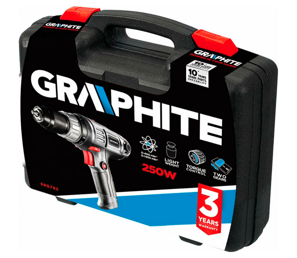 Mașină de înșurubat GRAPHITE 58G792 250w photo 3