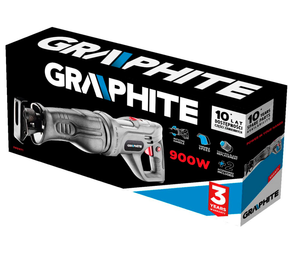Сабельная пила GRAPHITE 58G971 900вт photo 3