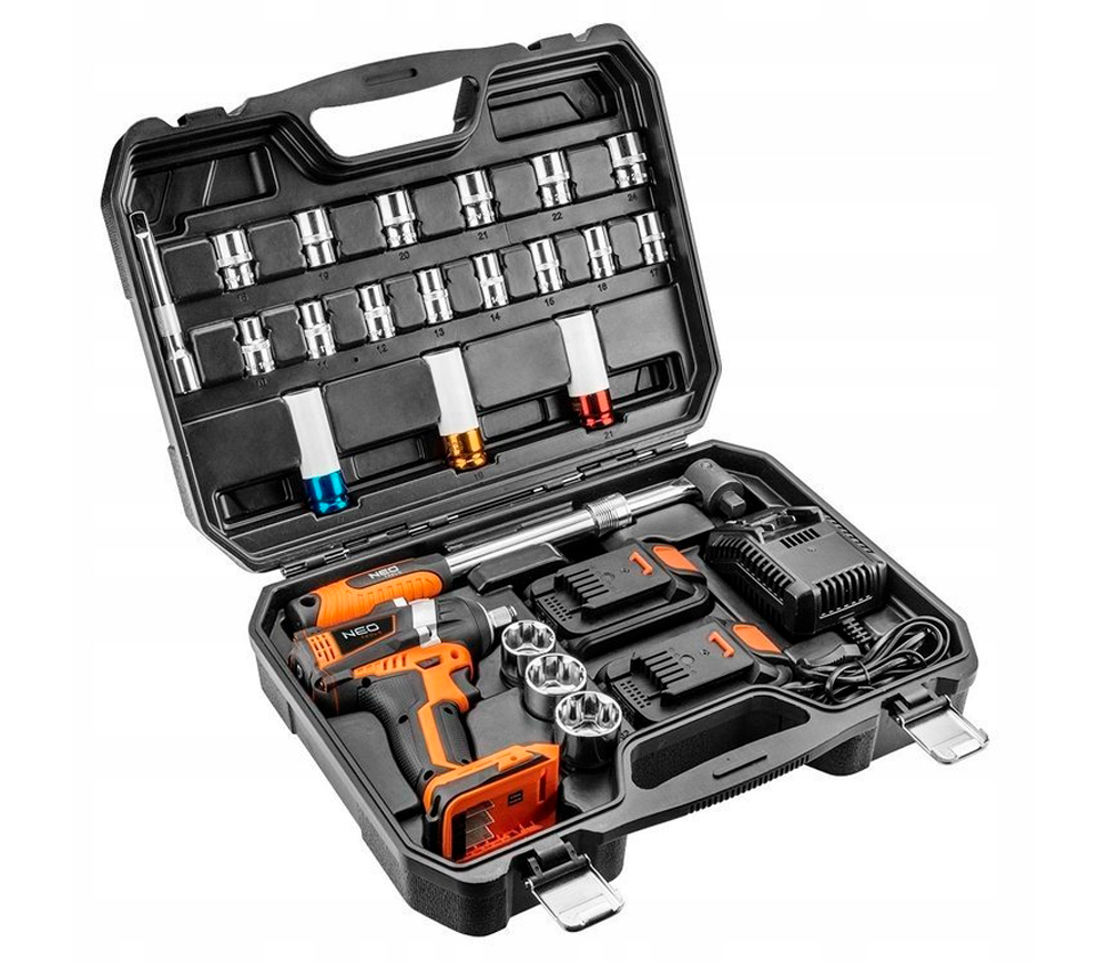 Mașină de înșurubat cu impact cu set de duze tubulare NEO TOOLS 08-600  200Nm pe InstrumentALL.md