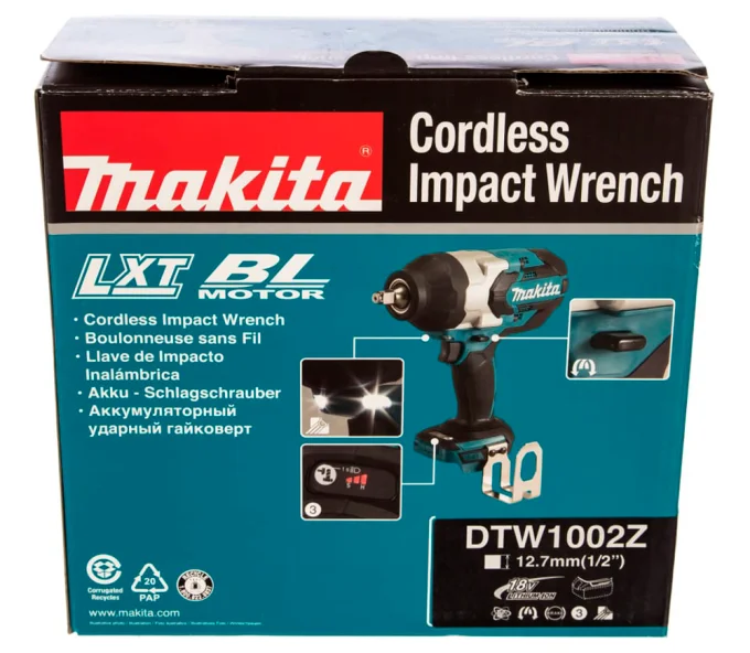 Гайковерт аккумуляторный (Без АКБ) MAKITA DTW1002Z  1000Нм-8
